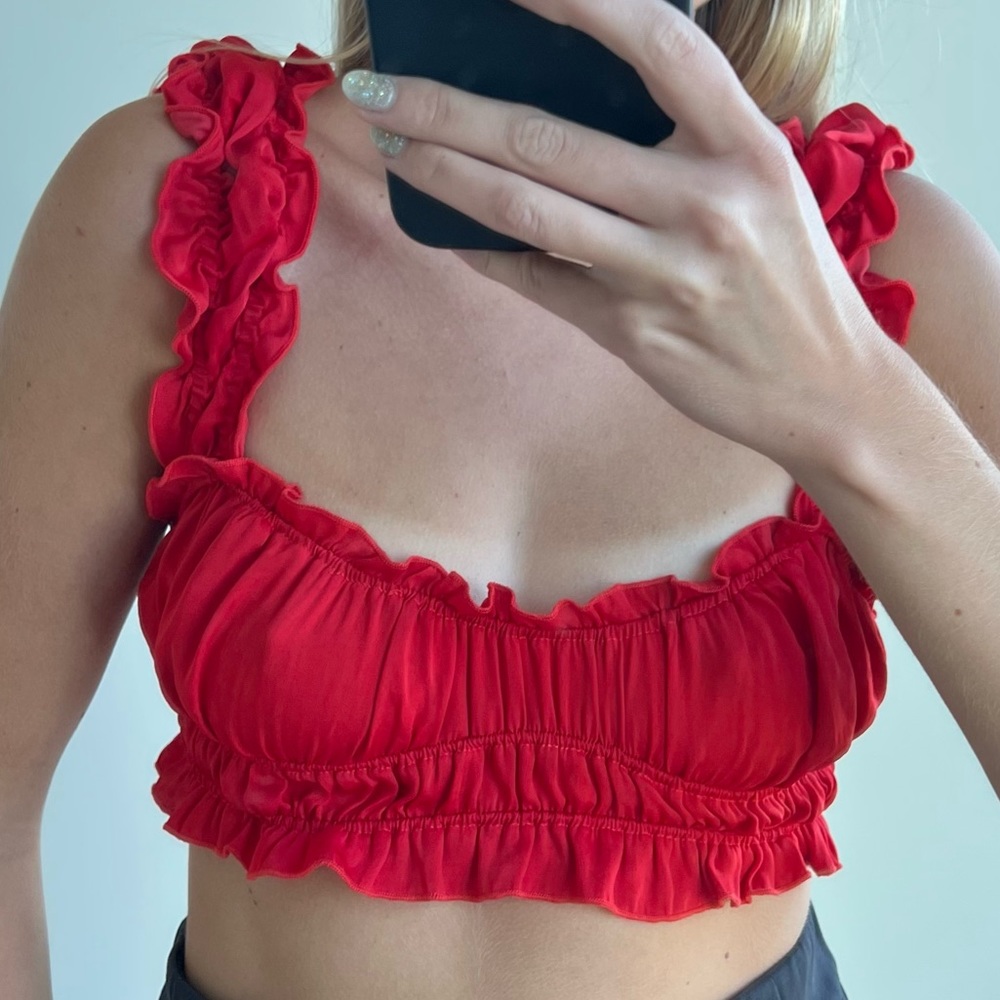 FREE PEOPLE Ruffle Top - Picture 3 of 3